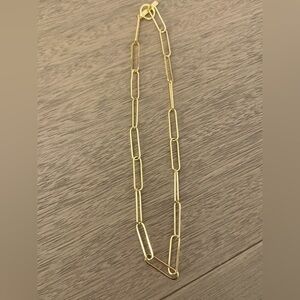Gorjana Gold Paperclip Link Necklace with Gorjana bag - never worn - 17 inches